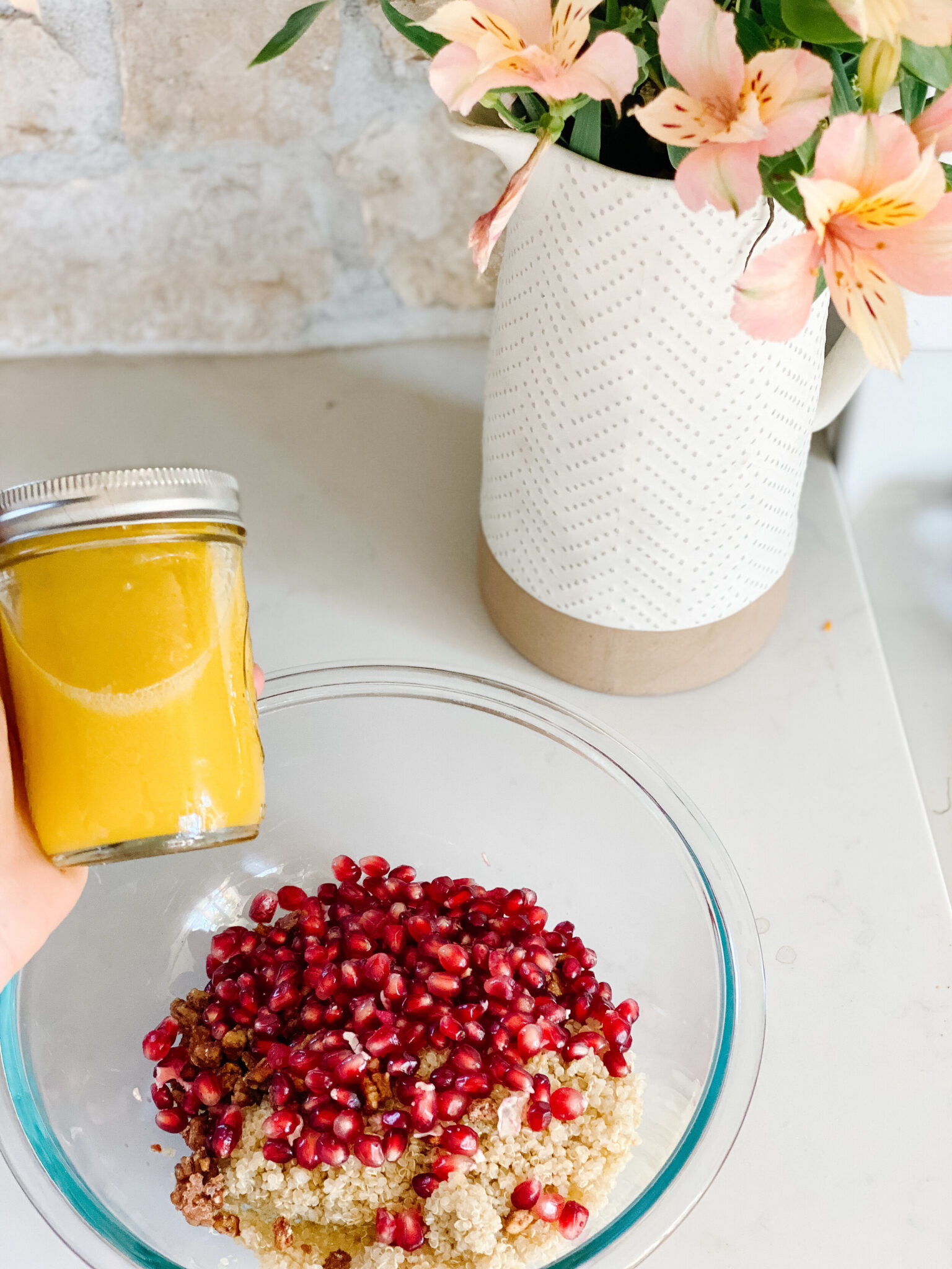Quinoa Pomegranate Salad with Candied Pecans Recipe Thermaland Oaks