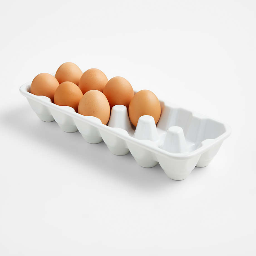 Ceramic One Dozen Egg Crate + Reviews | Crate & Barrel