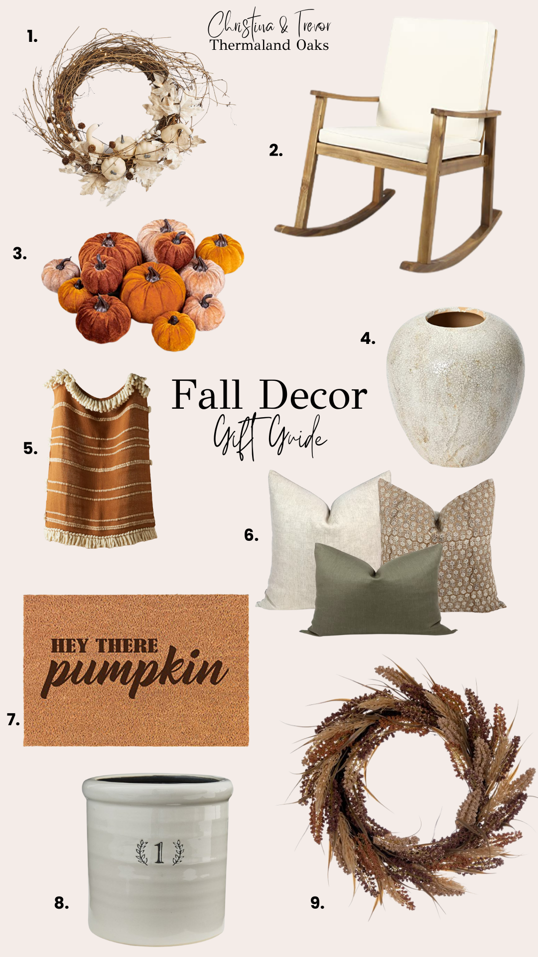 Fall Decor Gift Guide | Thermaland Oaks